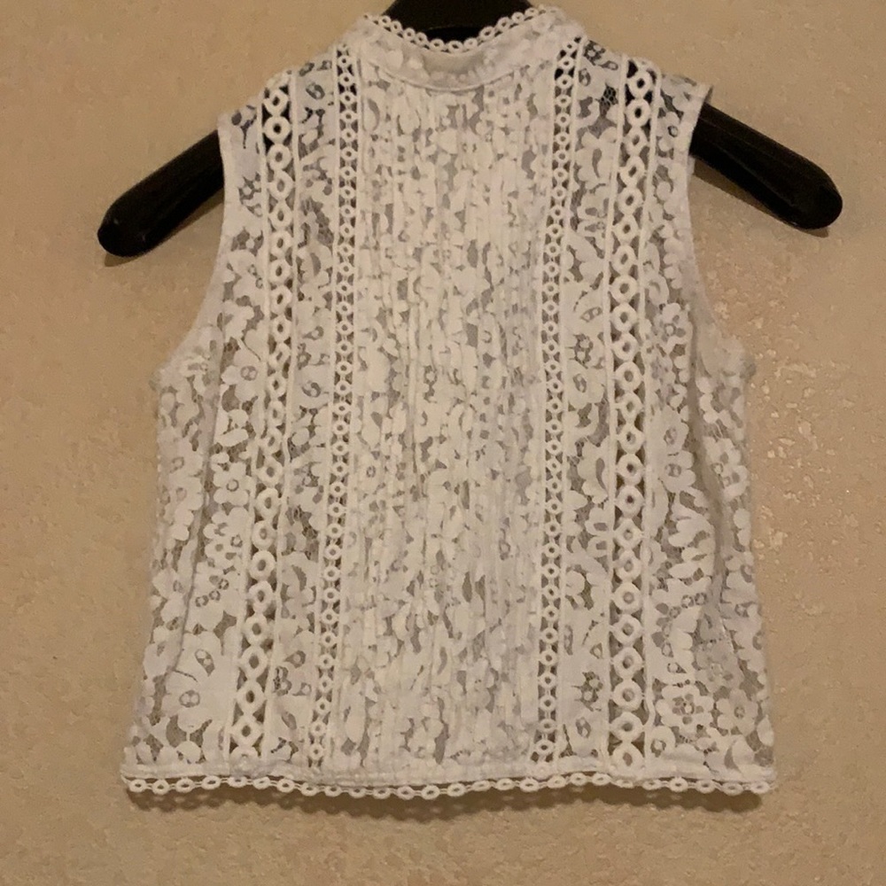 XXS white lace bebe top